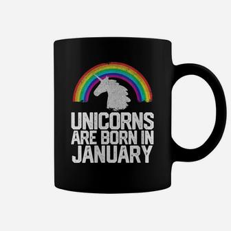 Womens Unicorns Are Born In January Birthday Gift Women Girls Teens Coffee Mug | Crazezy UK