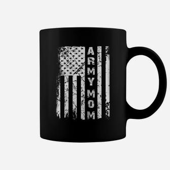 Womens Vintage Army Mom American Flag Tshirt Mothers Day Gift Shirt Coffee Mug | Crazezy