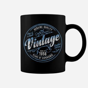 Womens Vintage Made In 1958 Genuine & Original 63Rd Birthday Coffee Mug | Crazezy