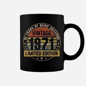 Womens Vintage Made In 1971 51 Year Old Gifts Retro 51St Birthday Coffee Mug | Crazezy