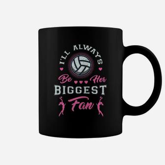 Womens Volleyball Mom Dad Biggest Fan Proud Parent Family Player Coffee Mug | Crazezy UK
