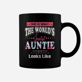 Womens What World's Greatest Auntie Looks Like Mothers Day Coffee Mug | Crazezy UK