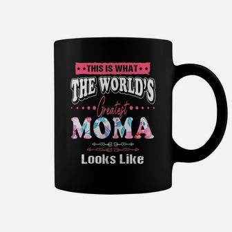 Womens What World's Greatest Moma Looks Like Mothers Day Coffee Mug | Crazezy