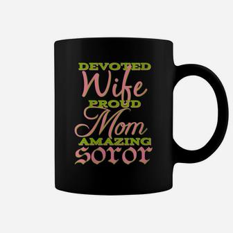 Womens Wife Proud Mom Amazing Soror |First Black Sorority Alpha 08 Coffee Mug | Crazezy