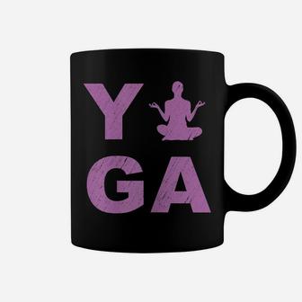 Womens Yoga Pose Gift Designs For Teachers And Students In Pink Coffee Mug | Crazezy