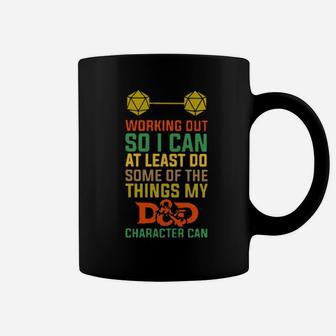 Working Out So I Can At Least Do Some Of The Things My Dad Character Can Coffee Mug - Monsterry UK