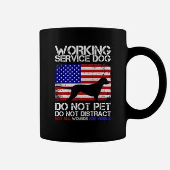 Working Service Dog Gift For Ptsd Veterans July 4Th Us Flag Coffee Mug | Crazezy