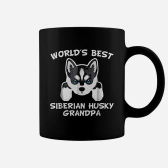 Worlds Best Siberian Husky Grandpa Dog Granddog Coffee Mug | Crazezy AU