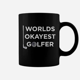 Worlds Okayest Golfer Funny Graphic Coffee Mug | Crazezy