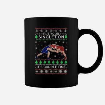 Wrestling Put Your Singlet On Christmas Gift For Wrestler Sweatshirt Coffee Mug | Crazezy DE