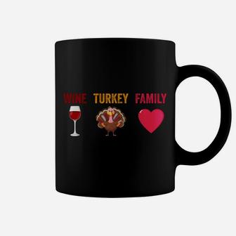 Wtf-Wine Turkey Family Funny Wine Lover Thanksgiving Day Sweatshirt Coffee Mug | Crazezy AU