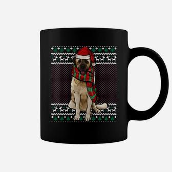 Xmas Anatolian Shepherd Dog Santa Hat Ugly Christmas Sweatshirt Coffee Mug | Crazezy