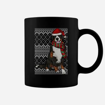 Xmas Bernese Mountain Dog Santa Claus Hat Ugly Christmas Sweatshirt Coffee Mug | Crazezy AU
