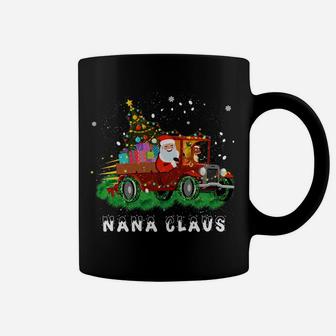 Xmas Nana Claus Red Truck Family Christmas Pajama Gifts Coffee Mug | Crazezy UK