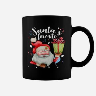 Xmas Santa Gifts Santa's Favorite Teacher Assistant Christma Sweatshirt Coffee Mug | Crazezy CA
