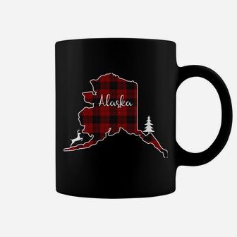 Xmas Stockings For Family Red Plaid Deer Tree Alaska State Sweatshirt Coffee Mug | Crazezy AU