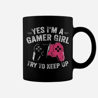 Yes I'm A Gamer Girl Funny Video Gamer Gift Gaming Lover Coffee Mug | Crazezy DE