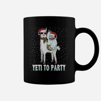Yeti To Party With Cute Llama Christmas Pajama Xmas Gift Coffee Mug | Crazezy AU