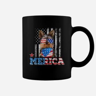 Yorkie 4th Of July Yorkshire Terrier America Flag Shirt Coffee Mug - Thegiftio UK
