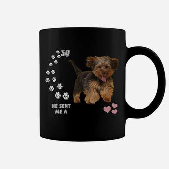 Yorkie Poodle Dog Quote Mom Yorkiepoo Dad Art, Cute Yorkipoo Coffee Mug | Crazezy UK