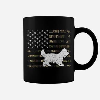 Yorkiepoo Dog Dad Mom Camouflage Usa Flag Coffee Mug | Crazezy