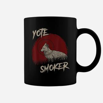 Yote Smoker Coyote Wolf Hunting Hunters Gift Coffee Mug | Crazezy CA