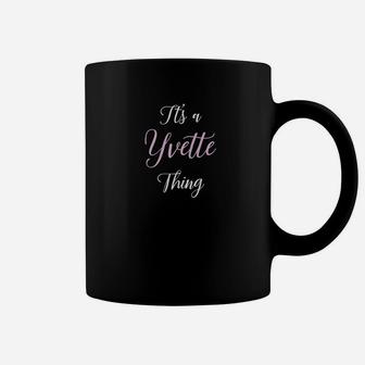 Yvette Name Personalized Women Cute Pink Girl Gift Coffee Mug - Thegiftio UK