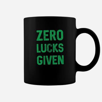 Zero Lucks Given Funny Saint Patricks Day Cool Graphic Patty Coffee Mug | Crazezy UK