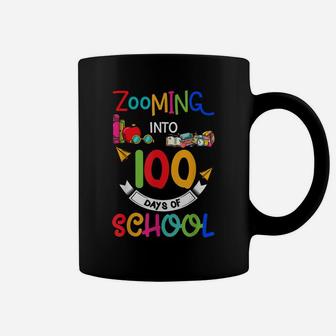 Zooming Into 100 Days Of School Teacher Kids Coffee Mug | Crazezy UK