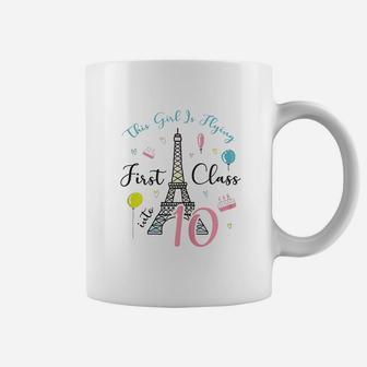 10 Year Old Paris Theme Birthday Double Digits Eiffel Tower Coffee Mug | Crazezy CA