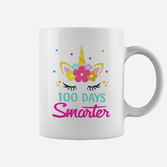 100 Days Of School Shirt 100 Days Smarter Unicorn Girls Gift Coffee Mug | Crazezy CA