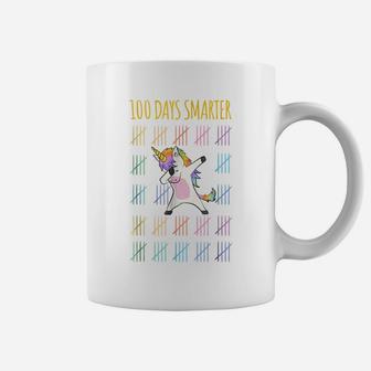100 Days Of School Unicorn 100 Days Smarter T Shirt Teacher Coffee Mug | Crazezy