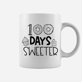 100 Days Sweeter Funny Cute Donut 100 Days Of School Coffee Mug | Crazezy