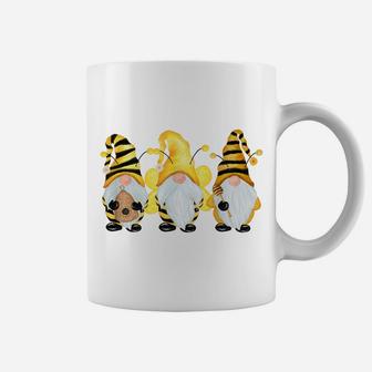 3 Cute Bee Gnomes Yellow Honey Bees Yellow Hats Coffee Mug | Crazezy