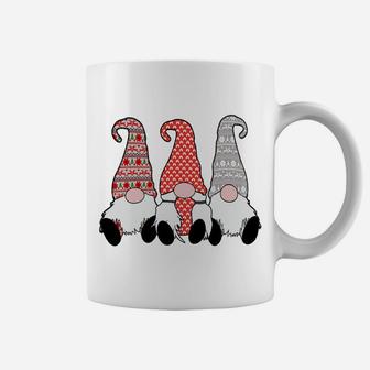 3 Nordic Gnomes Swedish Lady Tomte Nisse Gray Red Coffee Mug | Crazezy
