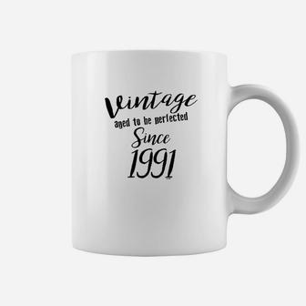 30Th Birthday Gifts Vintage Aged To Be Perfected Since 1991 Coffee Mug | Crazezy AU