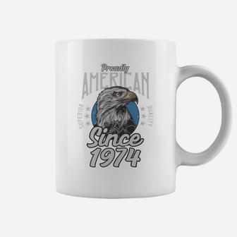 45Th Birthday Gift Proudly American Since 1974 Coffee Mug | Crazezy