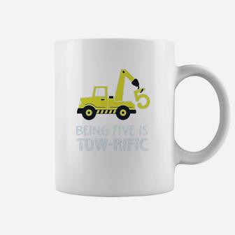 5Th Birthday Tractor Construction Party Coffee Mug | Crazezy AU