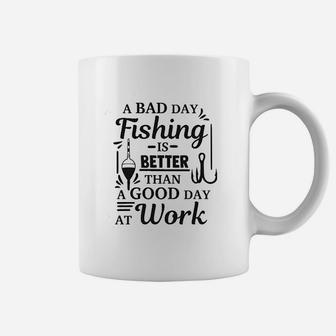 A Bad Day Fishing Is Better Than A Good Day At Work Coffee Mug - Thegiftio UK
