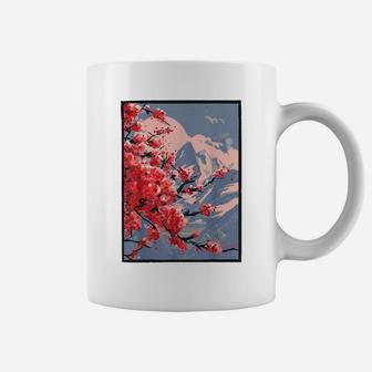 Aesthetic Japanese Blossom Vintage Cherry Flower Coffee Mug | Crazezy DE