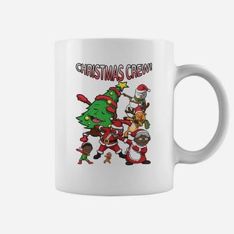 African American Santa Claus Black Christmas Crew Dabbing Coffee Mug | Crazezy DE