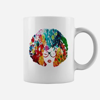 Afro And Glasses Natural Hair Coffee Mug | Crazezy UK