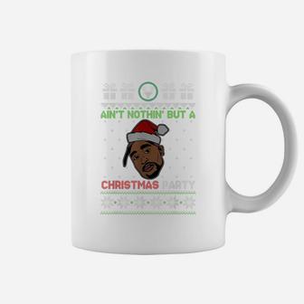Aint Nothin' But A Christmas Party Black African Santa Claus Coffee Mug | Crazezy