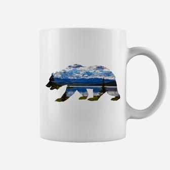 Alaskan Bear With Lake & Mountain Souvenir Hoodie Coffee Mug | Crazezy AU