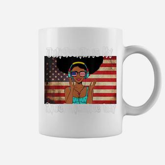 American Flag With Juneteenth Is My Independence Day Gift Coffee Mug | Crazezy DE
