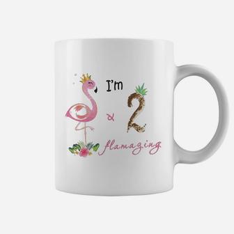 Amztm 2Nd Birthday Girl Flamingo Party 2 Years Old Bday Coffee Mug | Crazezy UK