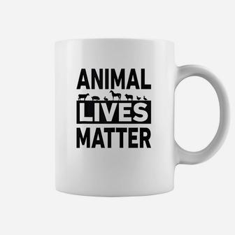 Animal Lives Matter Funny Vegetarian Coffee Mug | Crazezy AU