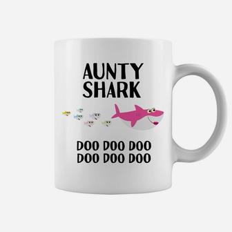 Aunty Shark Doo Doo Women Mother's Day Aunt Auntie Christmas Coffee Mug | Crazezy