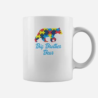 Autism Big Brother Bear Silhouette Awareness Suppor Coffee Mug - Thegiftio UK
