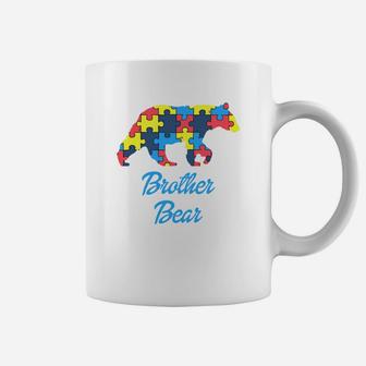 Autism Brother Bear Silhouette Awareness Support Coffee Mug - Thegiftio UK